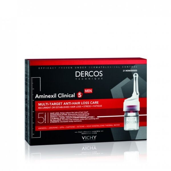 Dercos Aminexil Clinical 5 Homem - 21 ampolas