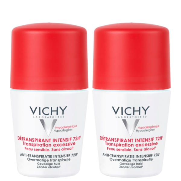Vichy Stress Resist Tratamento Intensivo Antitranspirante 72 Horas Roll On Duo 2x50ml