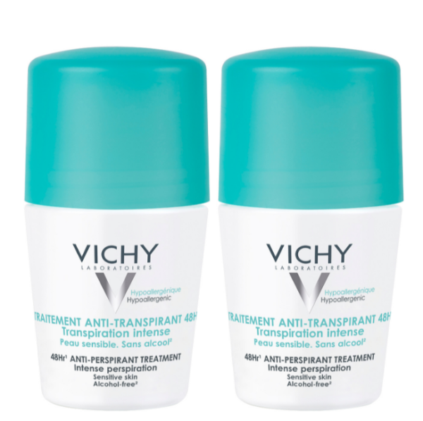 Vichy Tratamento Antitranspirante 48 Horas Roll On Duo 2x50ml
