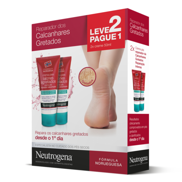 Neutrogena Creme de Pés Reparador de Calcanhares Gretados 2x50ml