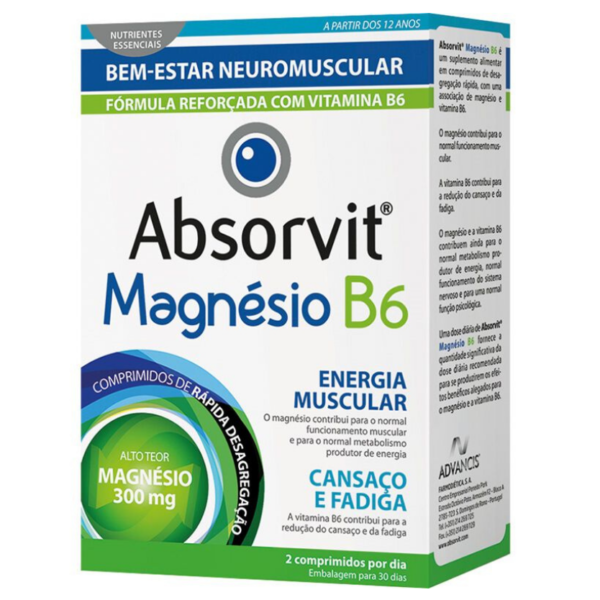 Absorvit Magnésio B6 60 comprimidos