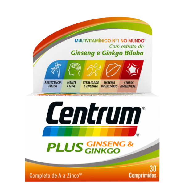 Centrum Plus Ginseng & Gingko 30 comprimidos