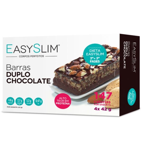 Easyslim Barras Duplo Chocolate 4 x 42g