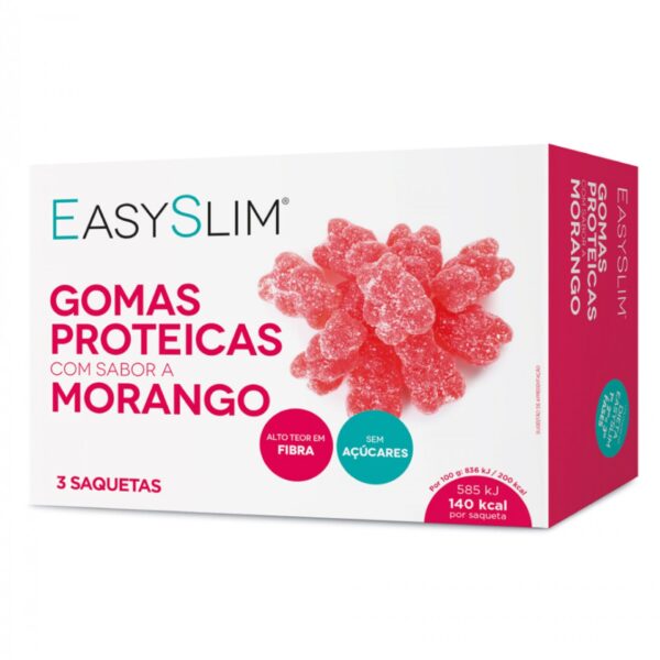 Easyslim Gomas Proteicas Morango 3 saquetas x 70g