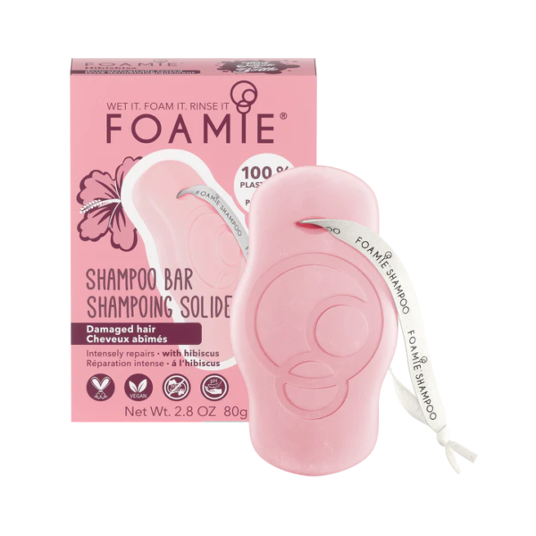 Foamie Hibiskiss - Cabelo Danificado Champô Sólido 80g