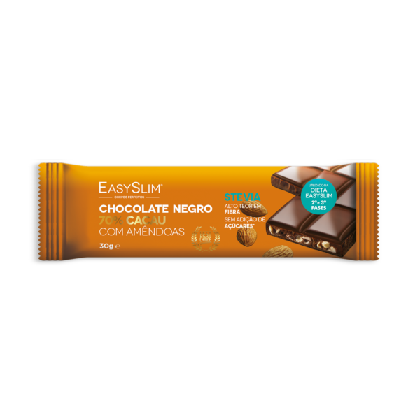 Chocolate Negro com Amêndoa 70% Cacau 30g