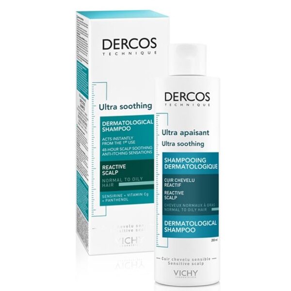 Dercos Ultra Apaziguante Champô - Couro Cabeludo Reativo e Cabelo Normal a Oleoso 200ml