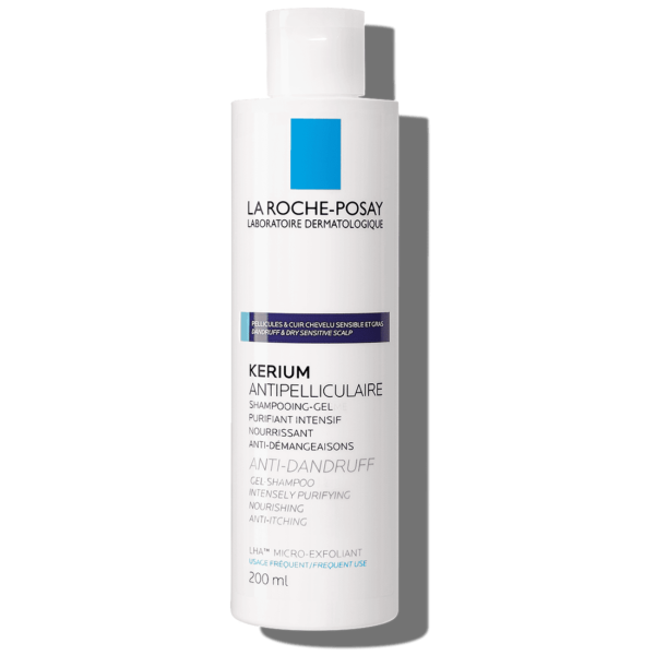 La Roche Posay Kerium Champô Anti-Caspa Couro Cabeludo Sensível e Oleoso 200ml