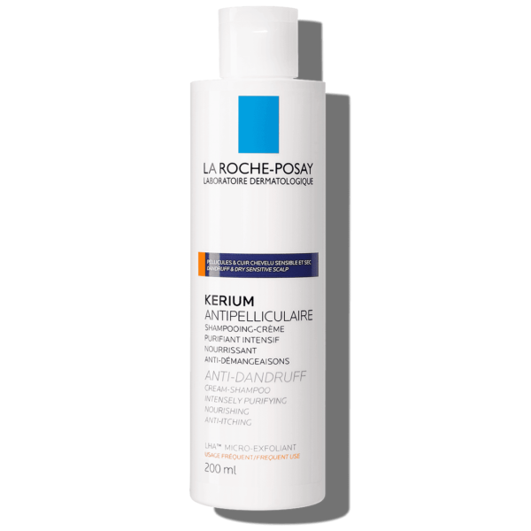 La Roche Posay Kerium Champô Anti-Caspa Couro Cabeludo Sensível e Seco 200ml