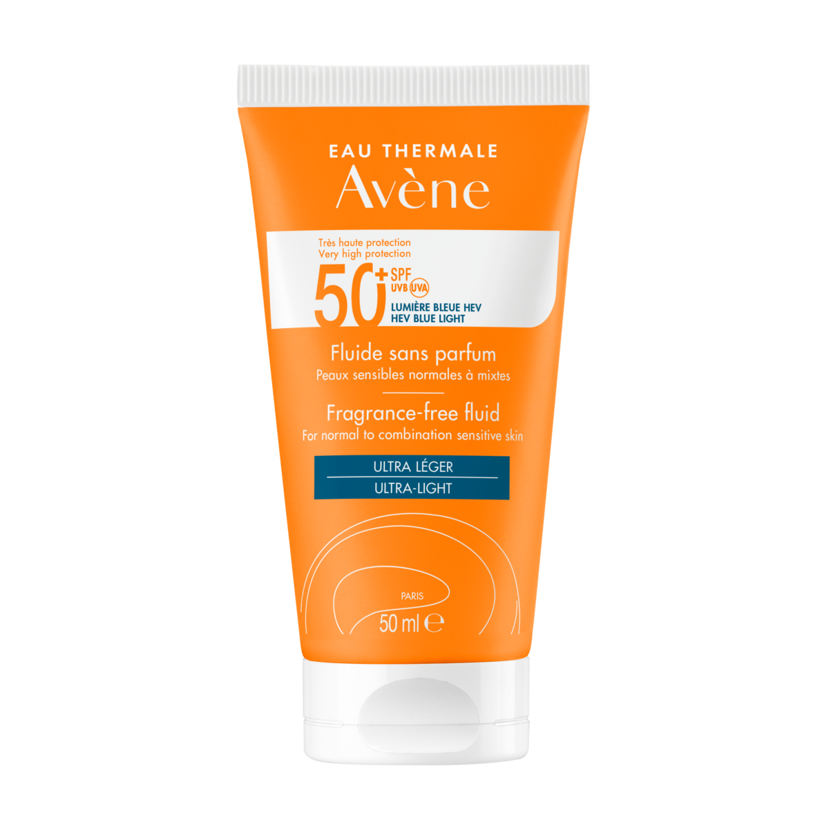 Avène Solar Fluido Sem Perfume SPF50+ 50ml