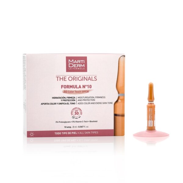 Martiderm Formula Nº10 HD Color Touch SPF30 10 ampolas